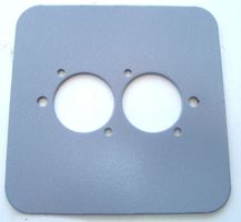 82511-RCS - 1-Gang Dual XLR / Speakon / RJ45 Wall Plate Silver - Rounded Corners