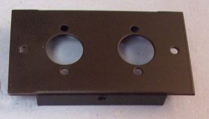 20520 20 - 2U Front Panel Punched for 2x Din Socket - 1 Module Wide