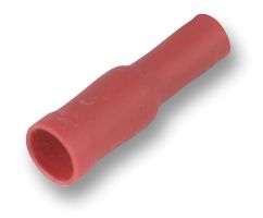CVDAGF1.25-5  (LF) K - Bullet Terminal, CVDAGF, 22AWG to 16AWG, 1.65 mm2, Female Bullet, Red, Vinyl, 100 Pack
