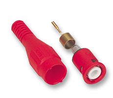 67.9760-22 - 50 ohm BNC Crimp Socket with Red Touch Protected Body, 1A/1000V  - RG58/U Cable