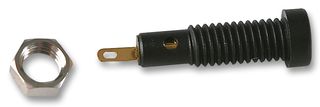 23.0050-21 - Socket, 2mm, 10A, Panel, Black, 10 Pack