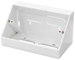 3LAG2 - 2 Gang Angled Surface Back Box, White