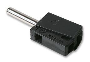 50077010 - 4mm Banana Plugs With Cage Clamp Cable Termination, Black, 28 to 14AWG, 42V, 20A, Pack of 5