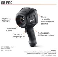 FLIR E5 PRO - Thermal Imaging Camera with Ignite Cloud, -20 to +400 Degrees C, IP54