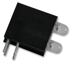 553-0122-200F - Circuit Board Indicator, Green, 2 LEDs, Through Hole, T-1 (3mm), 10 mA, 12.6 mcd