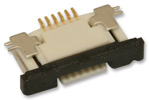 52745-0697 - FFC / FPC Board Connector, ZIF, 0.5 mm, 6 Contacts, Receptacle, Easy-On 52745, Surface Mount, Top