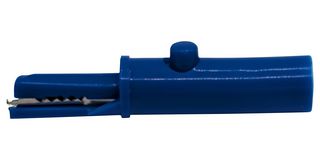 BU-27.259.5 - Fully Insulated Crocodile Clip, 30V AC, 60V DC, 19A, Blue