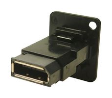CP30233 - DisplayPort Socket to DisplayPort Socket Feedthrough Coupler, Black, CSK Holes