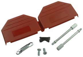 MHDPPK25-R-K - D-sub Hood, Plastic, Top Entry, Red, 25 Way, (DPPK25-R-K)