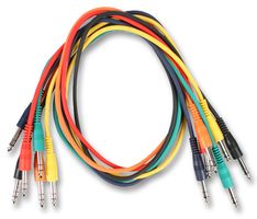 FL-12-60 - 6.35mm (1/4") Stereo Jack Plug to Plug Leads, 0.6m - 6 Pack