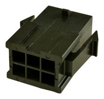 43020-0600 - Micro-Fit 3.0 Plug Housing, 2 Row, with Panel Mount Ears, 6 Way
