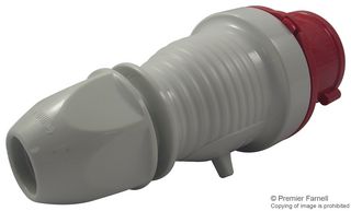 210406 - 16A, 415V, Cable Mount CEE Plug, 3P+E, Red, IP44