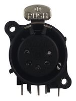 NC5FAH - XLR Panel Socket, Horizontal, 5 Pole