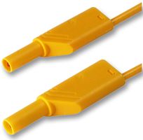 MLS WS 200/1 YELLOW - 16A Yellow 4mm Banana Plug to Plug Test Lead - 2m