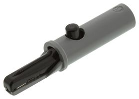 930126100 - 6mm Crocodile Clip, Grey/Black, 6A