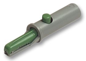 930126104 - 6mm Crocodile Clip, Grey/Green, 6A