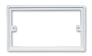 818 - 2 Gang Pattress Spacer, 10mm White