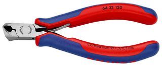 64 32 120 - 4.7" (120mm) Oblique Ended Electronics Cutting Nipper Pliers