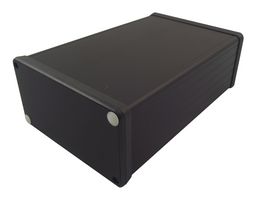 1455L1601BK - IP54 1455 Series Black Extruded Aluminium Instrument Enclosure - 160x103x30.5mm