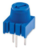 3386F-1-502TLF - Trimmer, Single Turn, Cermet, Top Finger Adjust, 5K, Through Hole, 1 Turns