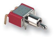 1MS3T2B4M6RE - Miniature Toggle Switch, On-Off-On, SPDT, Right Angled PCB Mount