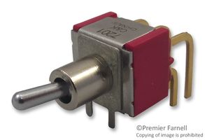 7201MD9ABE - Toggle Switch, On None On, DPST, 20V DC, 5A