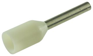 E0508-WHITE - Ferrule, Insulated, 8 x 1mm, 100 Pack