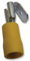 PBDD5-250 - Push On Crimp Terminal, Piggyback, 6.35mm x 0.8mm, Yellow, x100