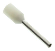 E7512-L-WHITE - Ferrule, Insulated, 0.75mm, 100 Pack