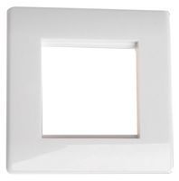 MW512 - 1-Gang 2 Modules Screwless Frame White