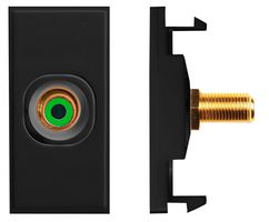MW773GRNB - Green RCA to F-Type Connector Module Black