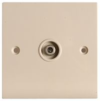 PROSLO11F - Slimline Single Coax Outlet Plate, F Type