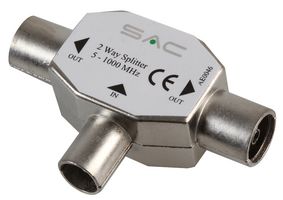 AE0046 - Metal 2-Way TV Splitter IEC