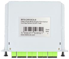 BFS-CAR-SCA-8 - Single Mode Fibre Cartridge Splitter, 8 Way, Simplex SC/APC