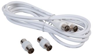 CBBR0600 - 2m Coaxial Fly Lead Kit with Combination Couplers, 2m White