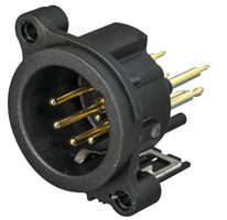 NC5MAV - XLR Panel Receptacle, 5 Pole