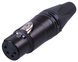 NC4FXX-B - XLR Socket, 4 Pole, Black