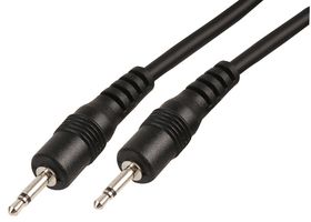 PSG00037 - 2.5mm Mono Jack Plug to Plug Lead, 3m Black