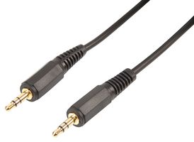 PSG00060 - 3.5mm Stereo Jack Plug to Plug Lead, 5m Black