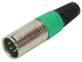 PSG01318 - 4 Pole XLR Plug with Green Coloured Strain Relief