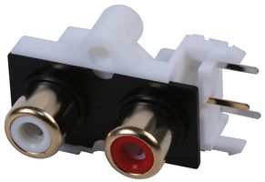 PSG01550 - Sockets, 2x Phono, Gold, PCB