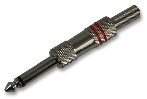 PSG03211 - 6.35mm Jack Plug, Mono, Red