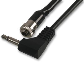 PSG03256 - 3.5mm Mono Jack Socket to 90° Plug Lead, 2m Black