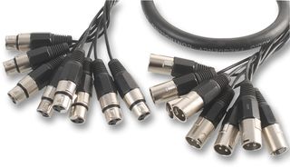 PSG08150 - 8 Way XLR Male to Female Loom, 3m Black