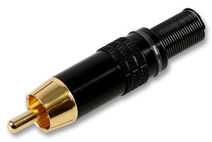 AV19329 - Phono Plug, Black / Gold, Black