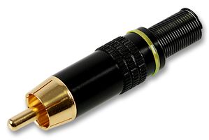 AV19330 - Phono Plug, Black / Gold, Yellow