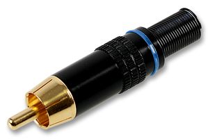 AV19331 - Phono Plug, Black / Gold, Blue