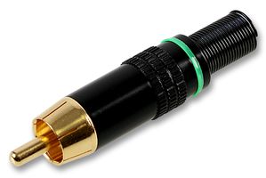 AV19332 - Phono Plug, Black / Gold, Green