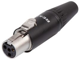 RT4FC-B - Mini-XLR Socket, In Line, 4 Pole