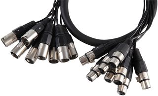 PLS00501 - 8-Way XLR Plug To Socket Multicore Loom, 10m